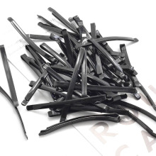 6CM弓弯黑色一字夹材料厂家直销批发手工DIY头饰边夹发夹配件0747