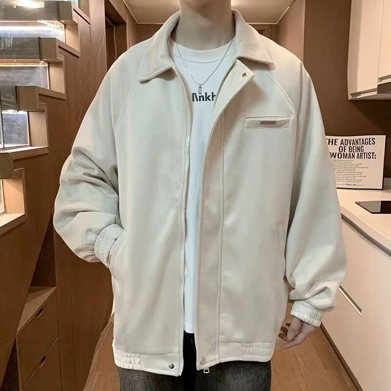 Velvet retro jacket, baseball uniform for leisure, high-quality style