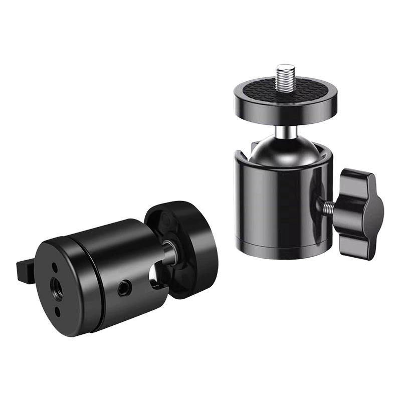 Прямые поставки от производителя универсальных аксессуаров для мобильных телефонов, креплений для прямой трансляции, с регулировкой вращения на 360 градусов, универсальным металлическим шарнирным креплением с винтом 1/4.