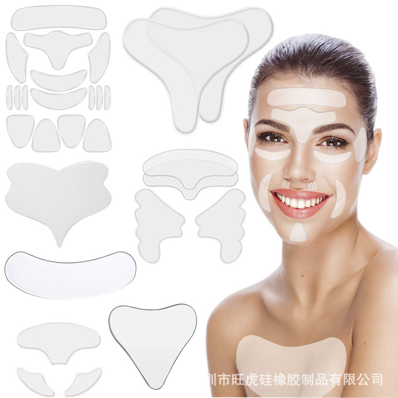 in stock Silicone Face Sticker 11 Piece Set Face Forehead Sticker Neck ...