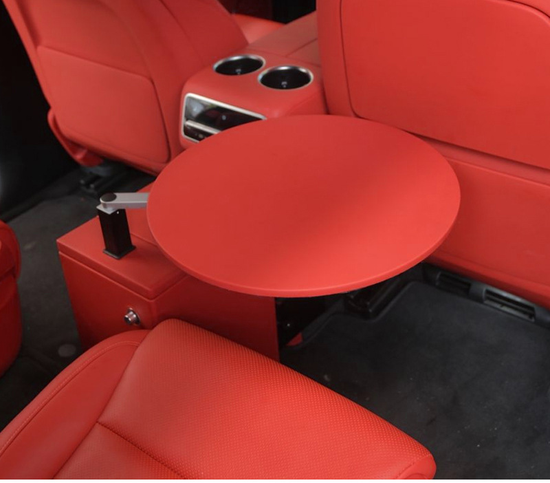 Ideal, Wenjie, Nio, Xiaopeng, Xiaomi Car-Mounted Small Table, Small Round Table, Makeup and Office Folding Table with Adjustable Height Design