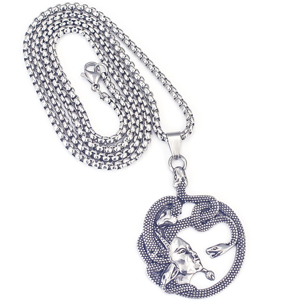 Edelstahl Totenkopf Kreuzkette Für Damen Und Herren_voghion.com