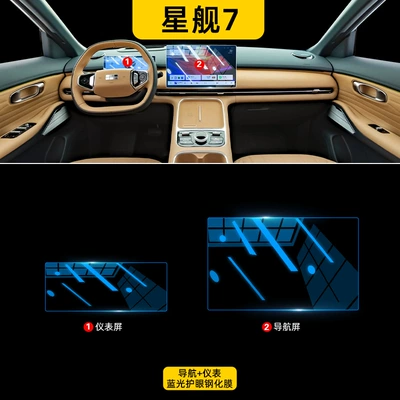Starship 7 Interior Screen Protection: Car interior film - starship-7-navigation-instrument-blue-light-eye-protection-tempered-film
