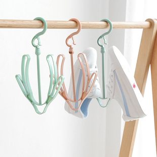 Creative Windproof Shoe Rack Dormitory Balcony Shoe Hanging Artifact Rotatable Double Hook Small Drying Rack Shoe Hanging