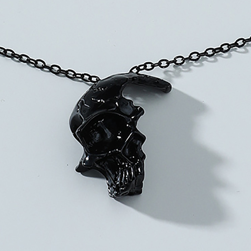 Collar de calavera para hombre, diseño avanzado, moda hip hop europea y americana