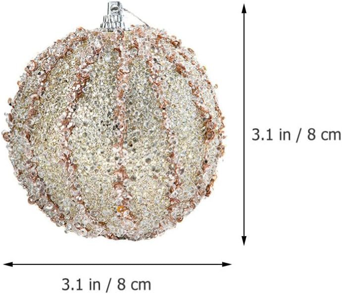 Navidad flash diamante Rosa bola de Navidad diámetro 3CM-60CM Bola de galvanoplastia Bola brillante mate decorativo largo pompón bola de la onda