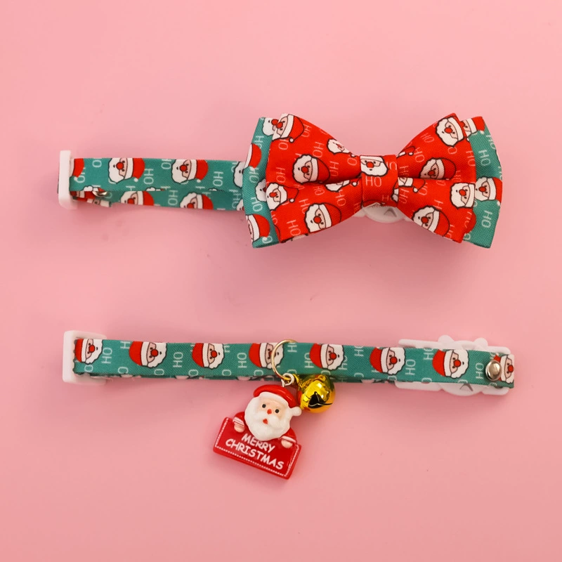 Рождественский праздник домашнее животное воротник-бабочка собака колокольчик кошачье ожерелье анти-удушье набор безопасности пряжки