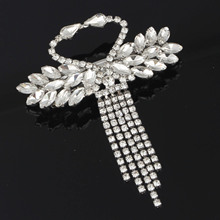 2025花式爪钻链条diy边夹碎发配饰头饰高级玻璃水钻盘发流苏发夹