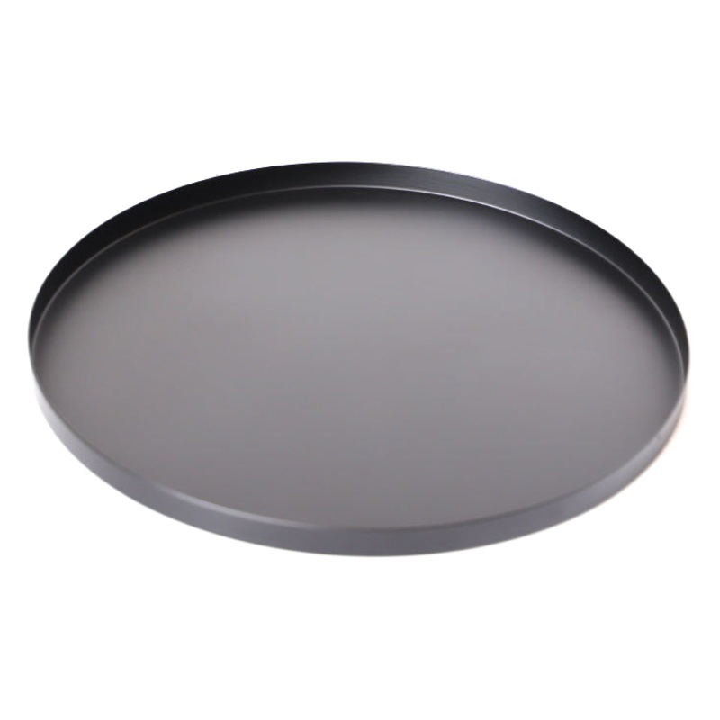 Disco negro bandeja de metal Placa de almacenamiento decoración Placa de joyería placa redonda Placa de fruta Placa de almacenamiento de artesanía