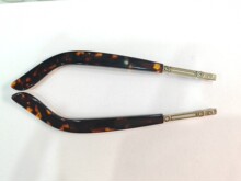 加厚无框切边镜架眼镜腿鼻梁配件天然水晶眼镜腿子高档板材框架