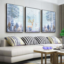 客厅装饰画挂画三联画沙发背景墙北欧无框画卧室壁画欧式餐厅墙画