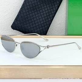 25新款金属框个性猫眼太阳镜1330女燕姿同款镂空结绳防紫外线墨镜