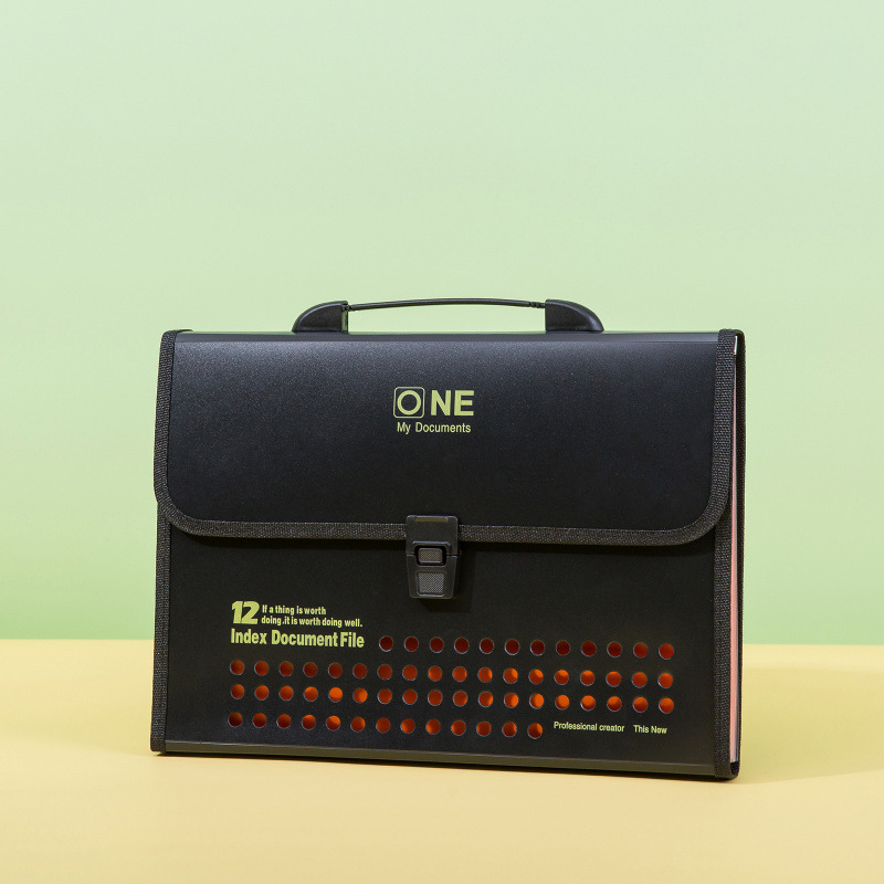 A4 bolsa de órgano de carpeta porosa FC cool clip de archivo de escritorio de gran capacidad bolsa de archivo de oficina