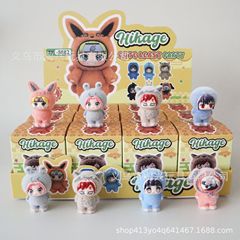 拉布布盲盒泡泡玛特公仔潮玩手办树脂摆件水豚小猪妖儿童盲袋玩具