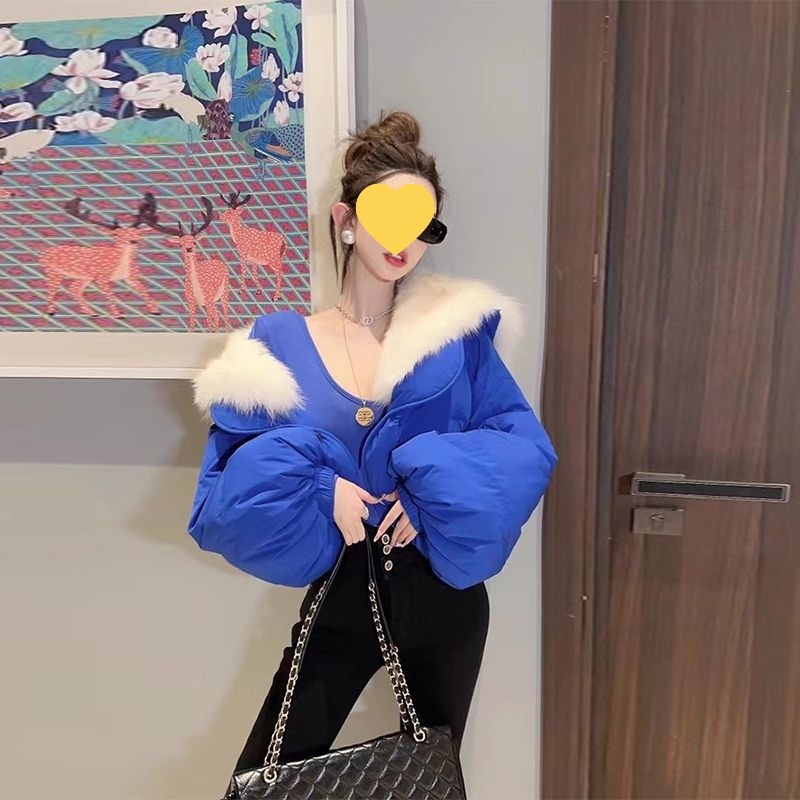 新款时尚气质2025羽绒棉服外套女秋冬高级感气质名媛短款棉服外套|undefined