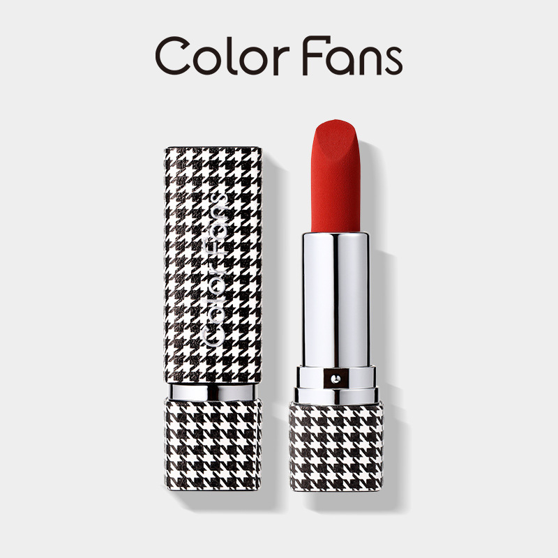 Color Fan Houndstooth Lipstick Velvet Lipstick 999 Whitening Student Party Douyin Live Broadcast Popular Cross-Border