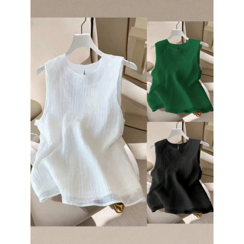 European and American Cross-Border Popular Solid Color Wide-Strap Buttoned Casual Women's Summer Tank Top for Independent Sites and Aliexpress European and American Cross-Border Popular Solid Color Wide-Strap Buttoned Casual Women's Summer Tank Top for Independent Sites and Aliexpress