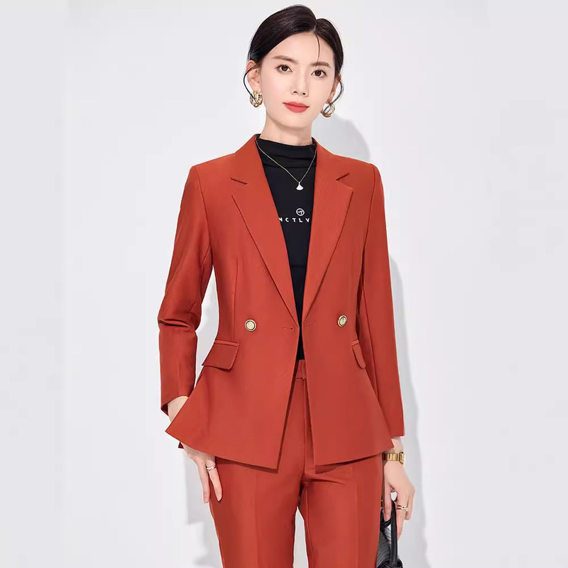 Red Suit Set for Women 2025 New Autumn Style College Student Interview Professional Attire Commuting High-End Formal Workwear