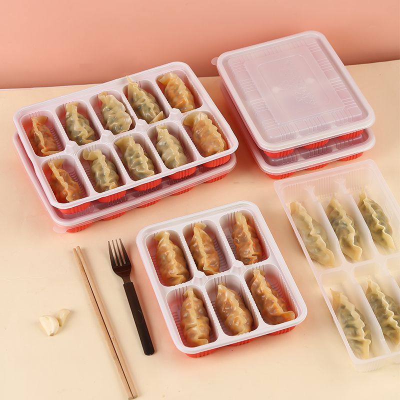 蒸饺打包盒一次性锅贴专用盒子大煎饺盘生熟饺子包装盒食品级冷冻