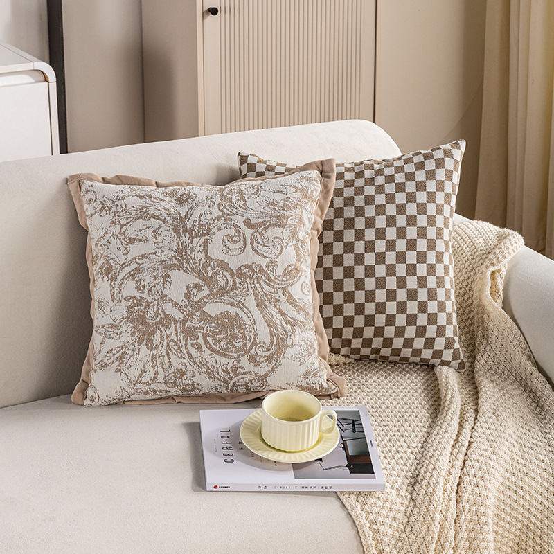 モダンなシンプルなジャカード抱き枕リビングソファクッション軽い贅沢なサンプルプレートのベッドルームのベッドの枕抱き枕カバーの卸売