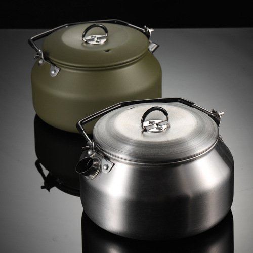 Aion 304 stainless steel camping kettle outdoor boiling pot portable large capacity camping high-value pot