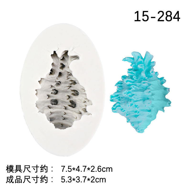 Molde de silicona de concha de concha de concha de concha marina de la serie Ocean Molde de horneado de fondant de vida marina