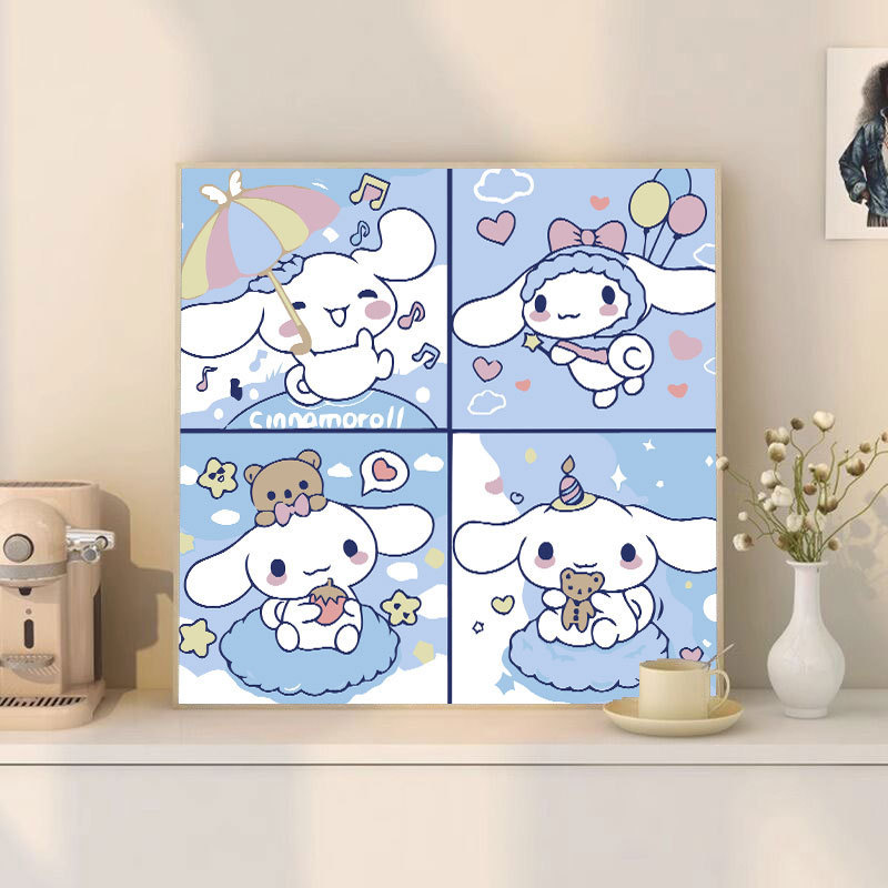 サンリオデジタル油絵 diy 手描きカラーリングクロミメロディー漫画かわいい装飾画メーカー卸売|undefined