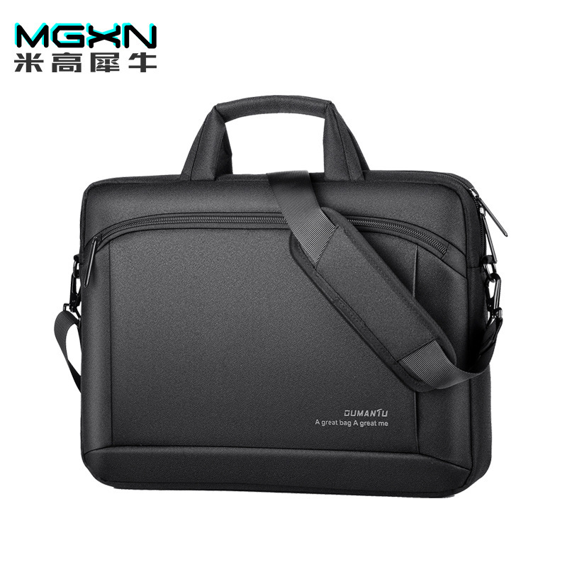 Fashionable Men's Shoulder Bag, High-End Casual Lightweight Women's Briefcase, Trendy 14inch 15inch Satchel Waterproof Computer Bag