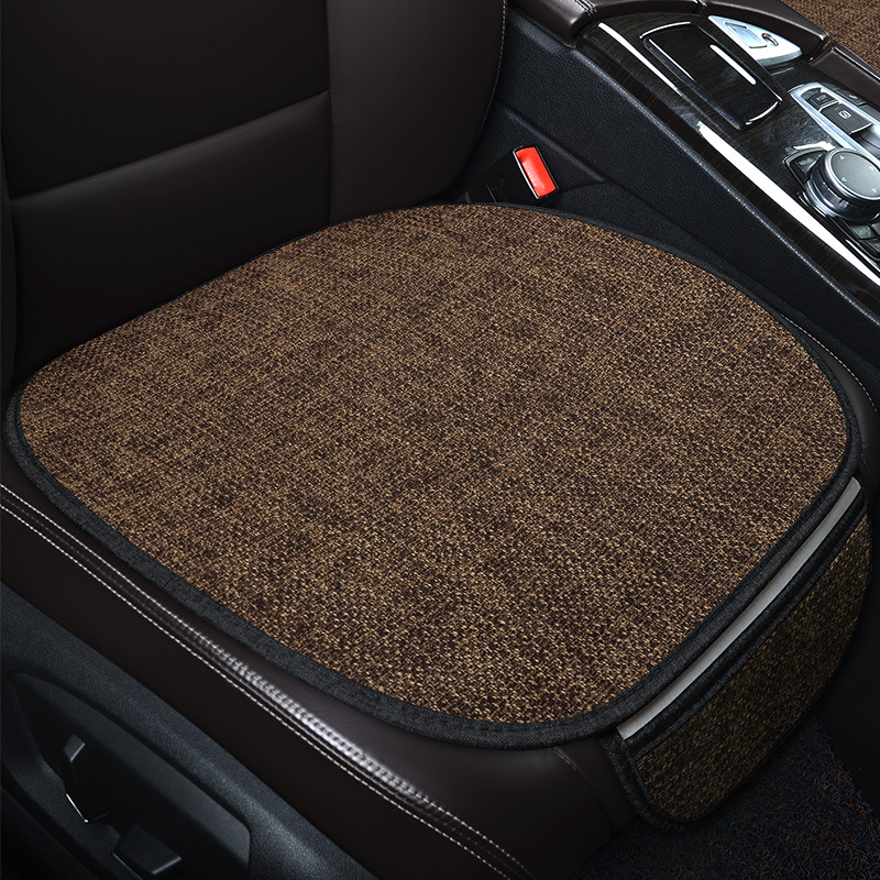 Summer Linen Breathable – Universal Seat cushion, seat cover - coffee-color-square-cushion