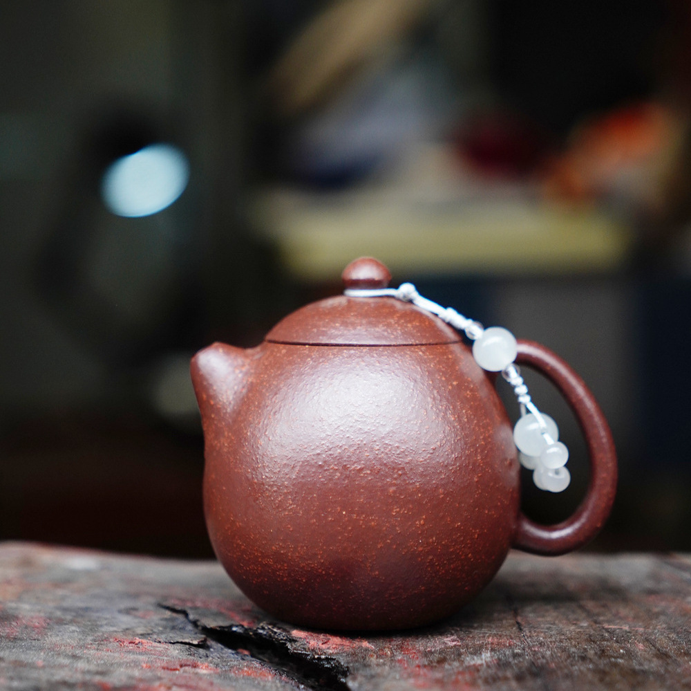 龙蛋壶手工茶具原矿粗砂孟臣紫砂茶壶跨境直播礼品批发宜兴紫砂壶