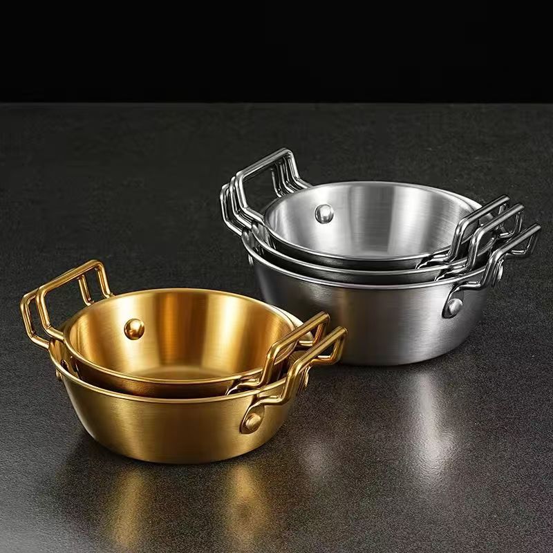 Korean-style stainless steel ramen bowl with lid, double-handled ramen bowl, household bowl, large noodle soup bowl, single-serving Korean ramen bowl Korean-style stainless steel ramen bowl with lid, double-handled ramen bowl, household bowl, large noodle soup bowl, single-serving Korean ramen bowl