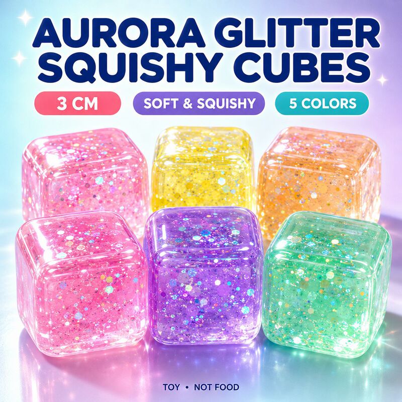 Aurora Ice Cube Maltose Water Cube Rebound Soft Gel Creative Internet-Famous Stress Relief Squeeze Toy Aurora Ice Cube Maltose Water Cube Rebound Soft Gel Creative Internet-Famous Stress Relief Squeeze Toy