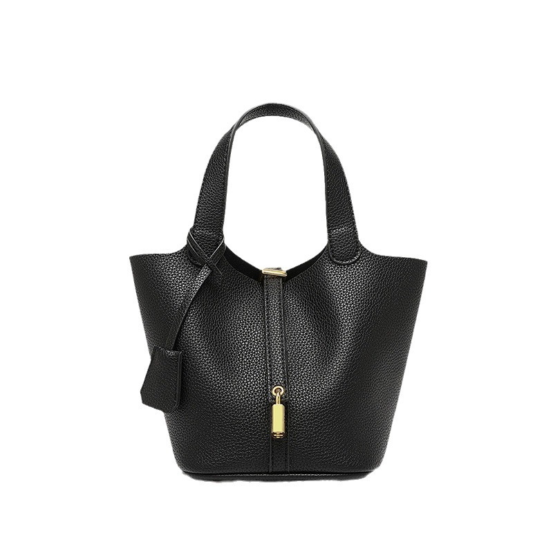 2024. aasta uus köögiviljakorv, tuul, pehme nahk, naiste suure mahutavusega litši mustriga veeämbrikott käekott_voghion.com