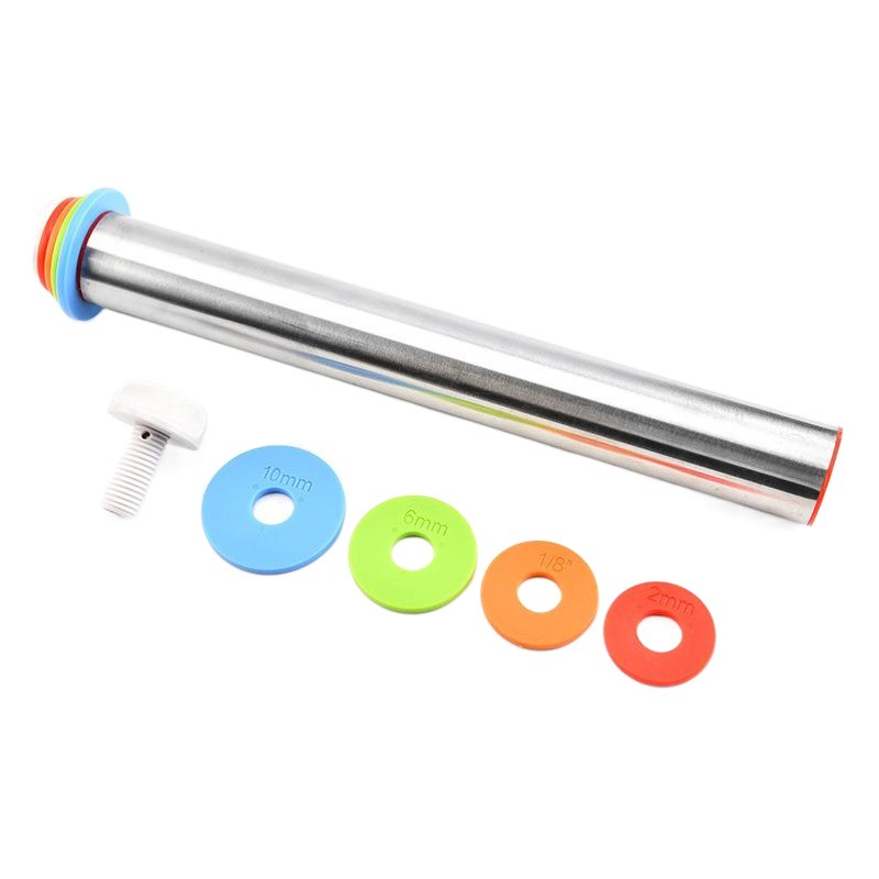 Transfronterizo en stock 17 pulgadas de acero inoxidable de espesor ajustable rodillo escala rodillo superficie cuero amasado herramienta image 1