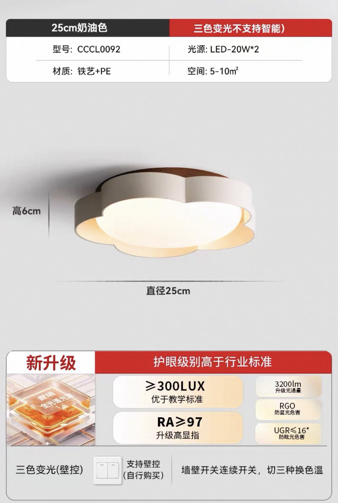 Flor de viento crema lámpara de dormitorio lámpara de techo lámpara de dormitorio principal minimalista moderna lámpara de habitación para niños lámpara de habitación de princesa para niñas