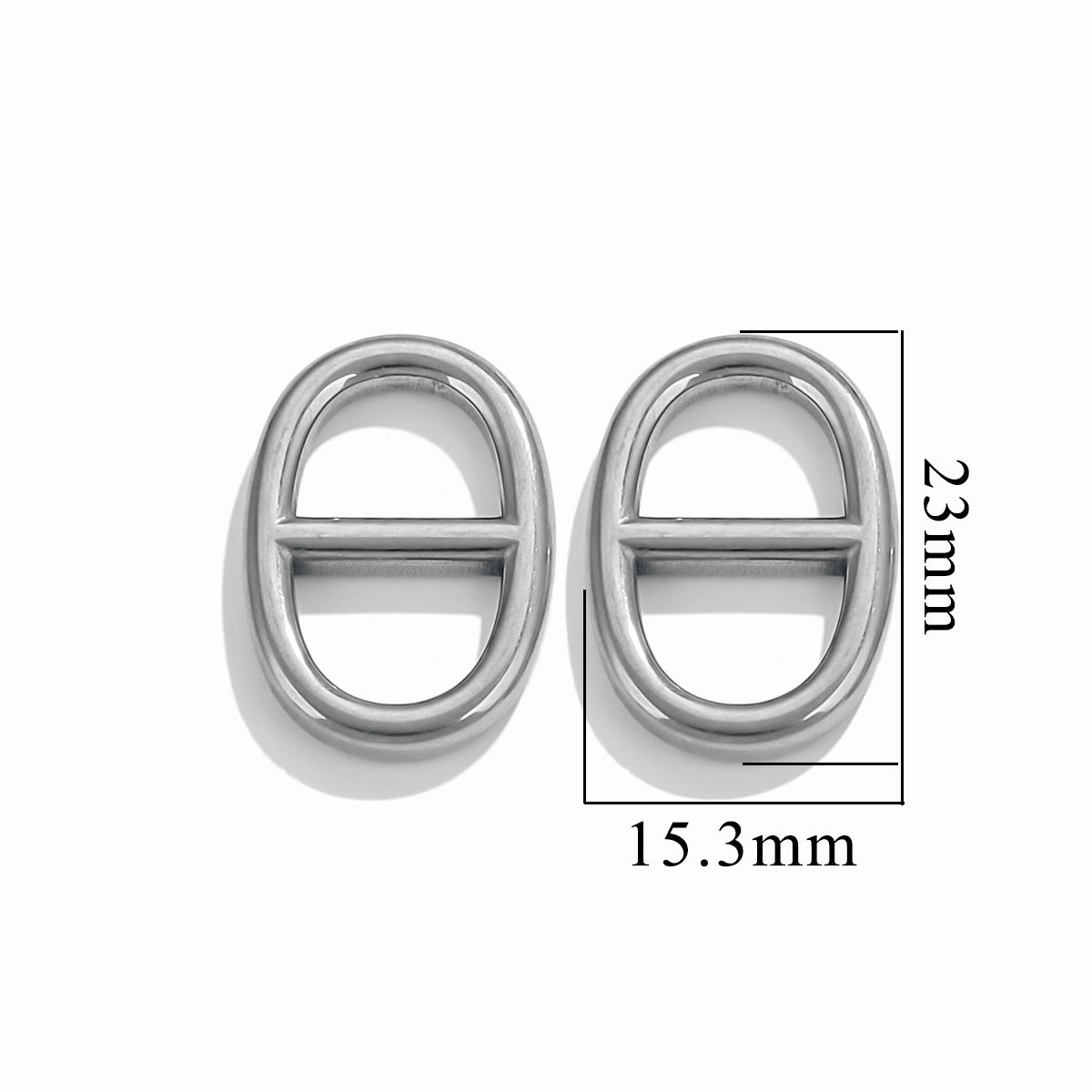 Botón de acero inoxidable oval nariz de cerdo impermeable mini huevo redondo botón de día DIY joyería accesorios de ropa image 8