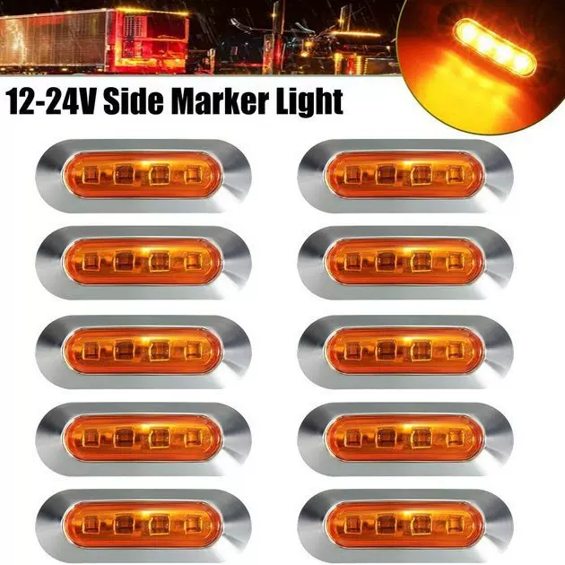 4LED货车边灯 E4卡车侧边灯 拖车皮卡房车灯 亚马逊MK-330