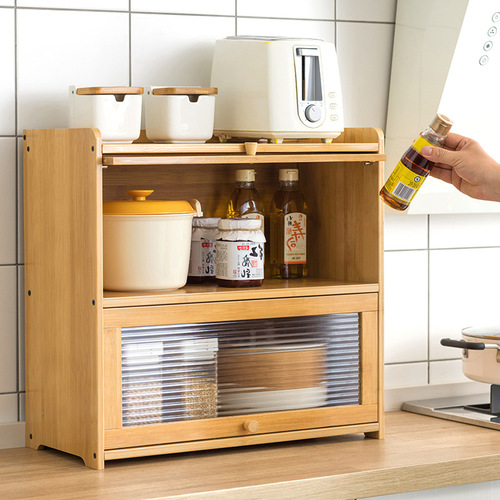 Kitchen racks, spices, dishes, storage racks, microwave countertops, multi-layer storage cabinets, household supplies