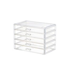 亚马逊5层抽屉组合灰色绒布托盘首饰品展示戒指项链耳钉防尘收纳