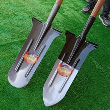 锰钢挖树锹钢锹长款山药锹起苗铁锨尖锹栽树神器窄口锹尖头铁长锹