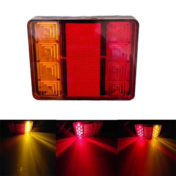 Cross-Border Rear Tail Light 12Vled Rear Tail Light Trailer Trailer Engineering Vehicle Truck 8Led Rear Tail Light Factory Supply