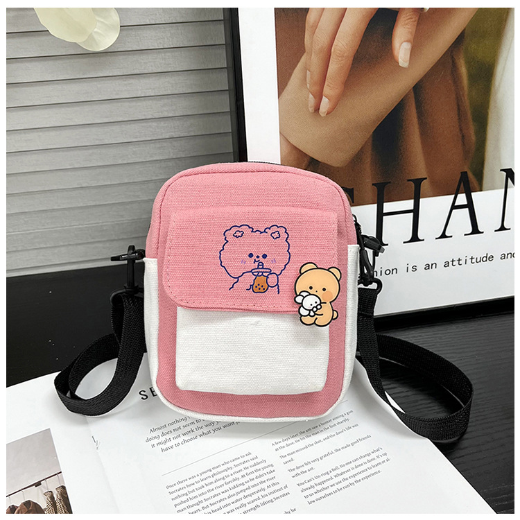 곰 스타일 핑크 + 곰 핀