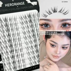HERORANGE~不規則なタイ風つけまつげ、セグメント化された自然なシミュレーション、目を大きく見せるフォトジェニックまつげ