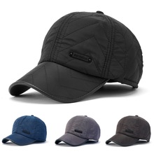 冬季男士帽子韩版休闲棒球帽加绒护耳保暖鸭舌帽秋冬天户外棉帽男