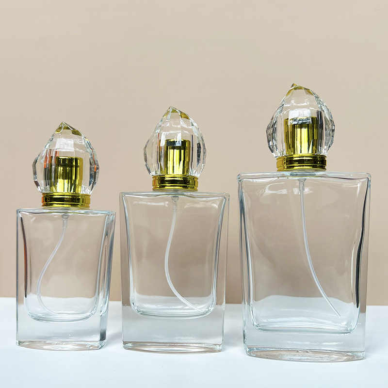 现货B112-30ml50ml100ml 金盖透明玻璃瓶/分装瓶/喷雾瓶/按压空瓶