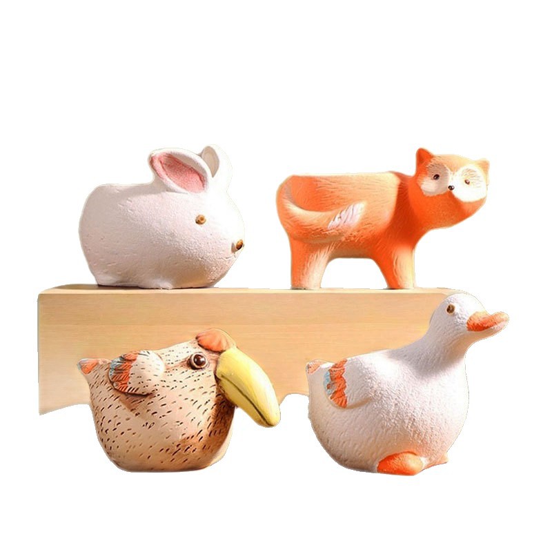 Dibujos animados creativos animalitos carnosos maceta cerámica para el hogar arcilla de cerámica especial para el hogar olla de control de raíces de cerámica gruesa venta de liquidación especial al por mayor