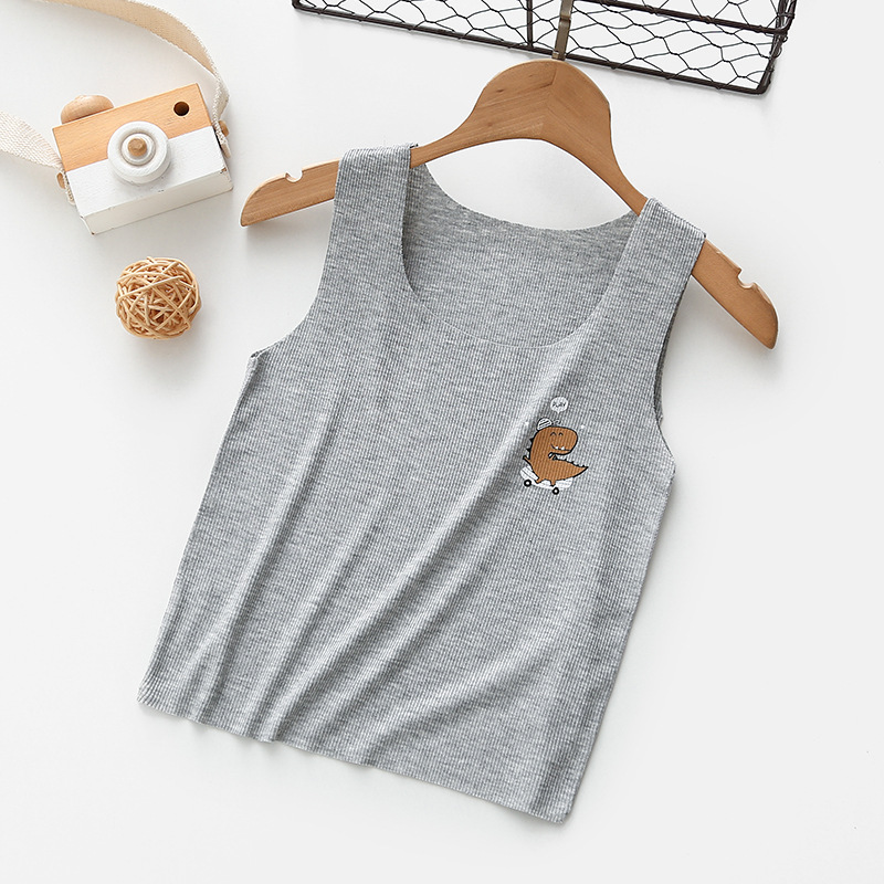 Camiseta sin mangas de verano, pijama infantil de seda cupro, ropa para niños, sin mangas, se puede usar en exteriores.