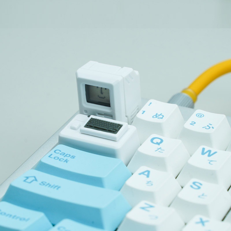 MAC keycap FC rojo y blanco máquina keycap Teclado mecánico 80's Mac macita retro personalizado transparente keycap