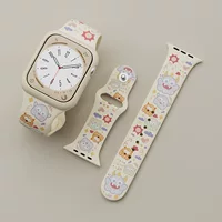 Совместимо с Apple S10 часы iWatch9 ремешок цветной принт силикон applewatch8 мультяшный S9 благородство S8/S7