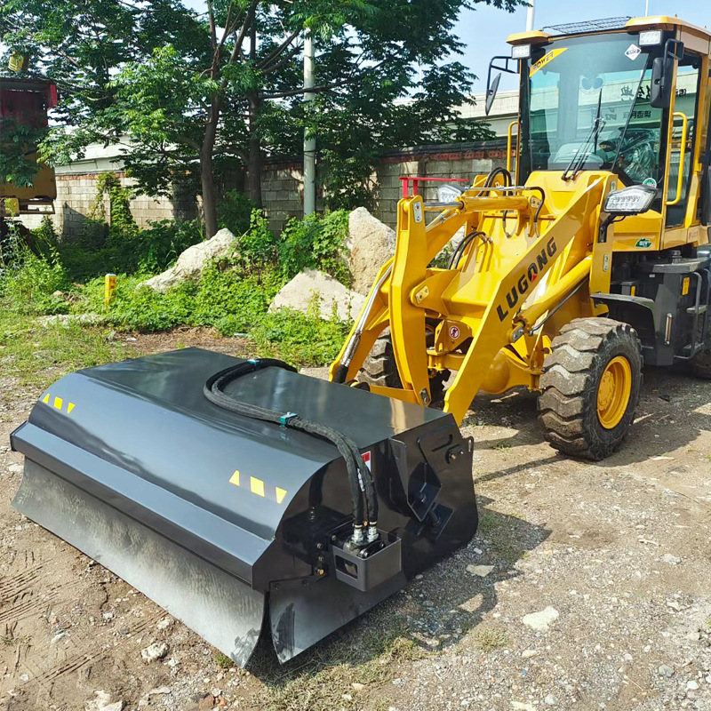 装载机改装路面清扫器 铲车前置式全封闭式道路清渣机 现货